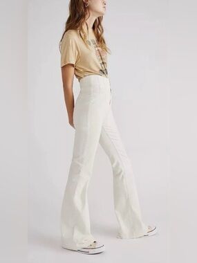 Free People We The Free Jayde Flare Jeans White 29 Retro 70’s Hippie western
